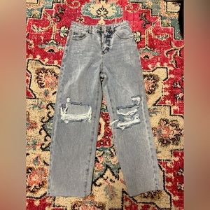 Brand New Ripped Mom Jeans